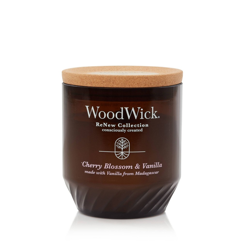WoodWick ReNew Recycled Glass Cherry Blossom & Vanilla Candle 6oz