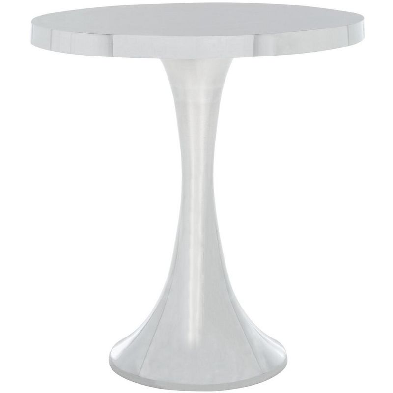 Galium Aluminum Round Top Side Table - Silver - Safavieh., 1 of 7