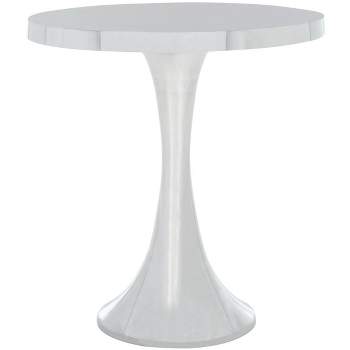 Galium Aluminum Round Top Side Table - Silver - Safavieh.