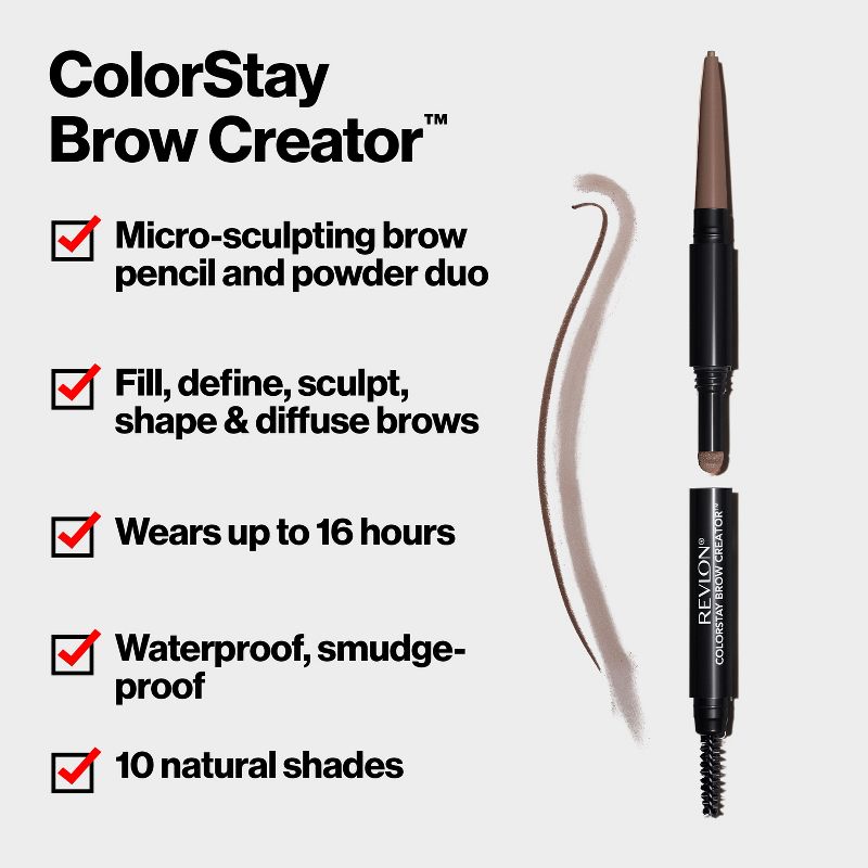 Revlon Colorstay Brow Creator Eyebrow Pencil Multi-tool, 5 of 9