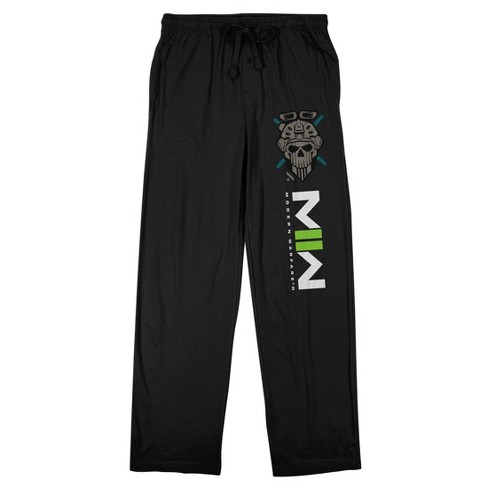 Call Of Duty Modern Warfare II Skull Logo Men s Black Sleep Pajama Pants XXL