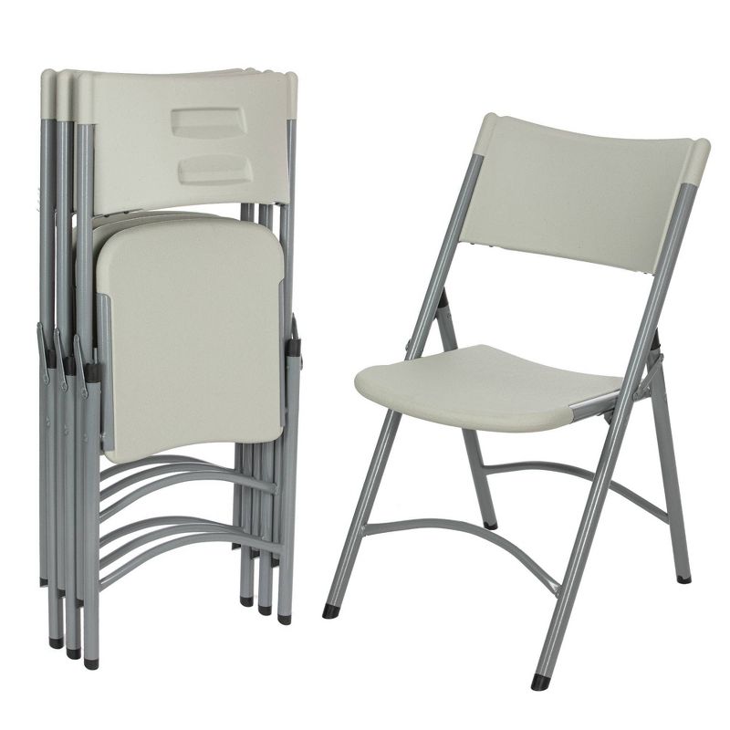 Set of 4 Heavy Duty Plastic Folding Chairs - Hampden Furnishings, 2 of 12