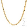 Steeltime Men's stainless steel rounded bicycle chain necklace. Color Options: Gold, Black - 3 of 4