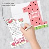 Big Dot of Happiness 1st Birthday One in a Melon - Shaped Fill-In Invitations - Fruit First Birthday Party Invitation Cards with Envelopes - Set of 12 - 2 of 4