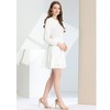 INSPIRE CHIC Women's Casual Above Knee Ruffle Hem A-Line Long Sleeve Dress - 3 of 4