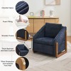 LIVAREEmlen Chenille Fabric Modern Upholstered Sofa with Wooden Side Frame,Cushioned Seat and Backrest for Living Room, Bedroom - 4 of 4