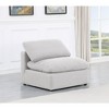 Meridian Furniture,Indulge Linen Textured Fabric Armless Chair - 2 of 4