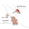 Gingerbread Man Christmas Earring Jackets, 18K Rose Gold Plated with 925 Silver Post & CZ. - 4 of 4