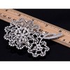 Anna-Kaci Silvery Tone Faux Pearl Rhinestone Two Dandelion Flowers Fashion Pin Brooch - Multicolor - 3 of 4