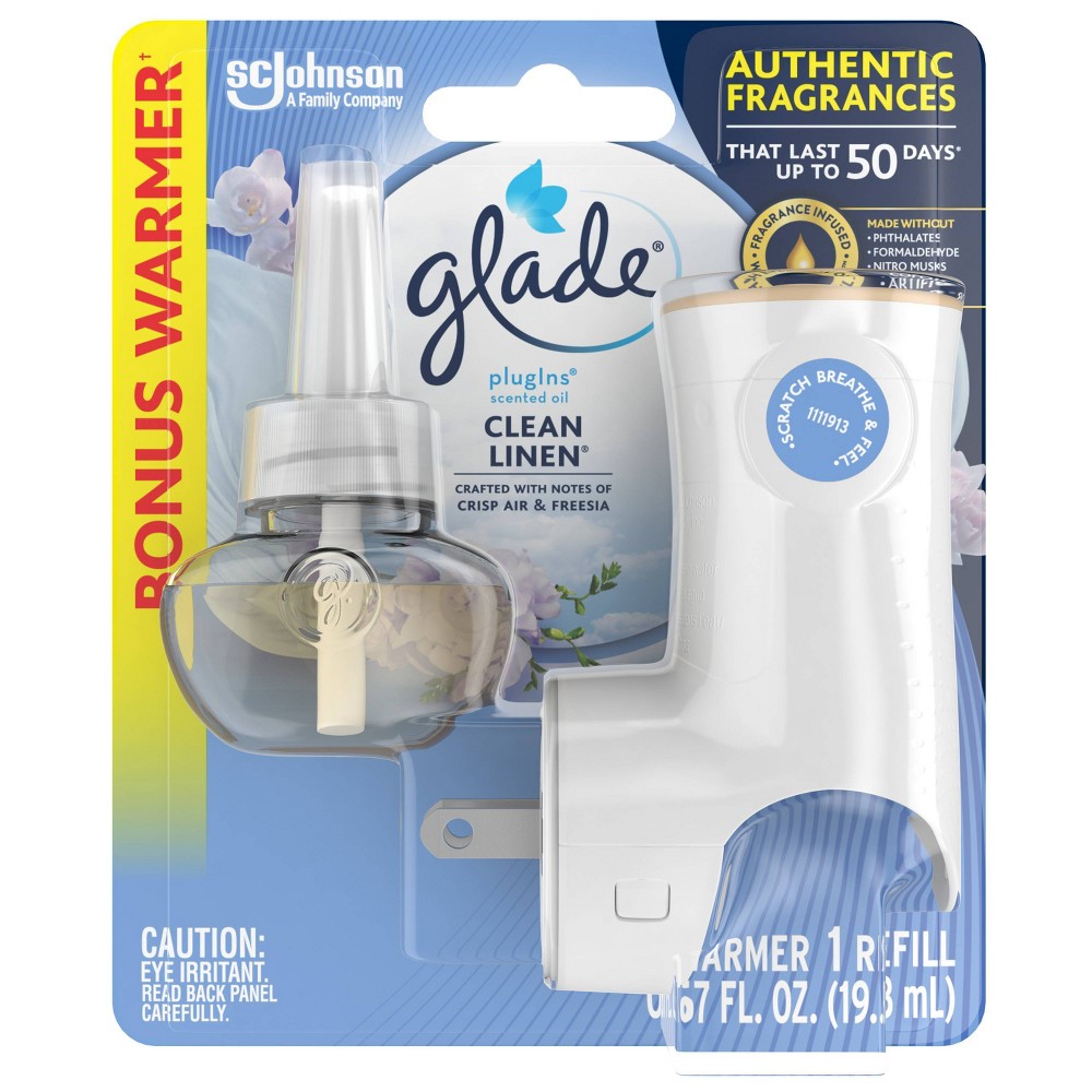 UPC 046500775147 product image for Glade Clean Linen PlugIns Starter + Refill - 1ct | upcitemdb.com