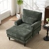 Modern Upholstered Chaise Lounge Sofa Chair, Cozy Recliner with Thick Cushion for Living Room or Bedroom - The Pop Home - 3 of 4