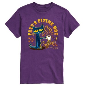 Men's - Pete the Cat - Piping Hot Coffee Short Sleeve Graphic T-Shirt - 1 of 4