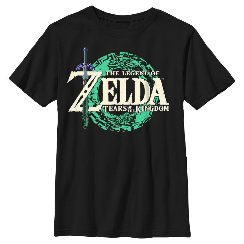 Boy's Nintendo The Legend of Zelda: Tears of the Kingdom Game Logo T-Shirt, 1 of 6