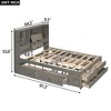 CAVINAS Queen Size Bed Frame, Platform Bed with Storage Headboard and 8 Drawers, Storage Beds with Headboards - 3 of 4