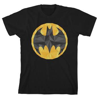 Batman Bat Signal Black T-shirt Toddler Boy to Youth Boy