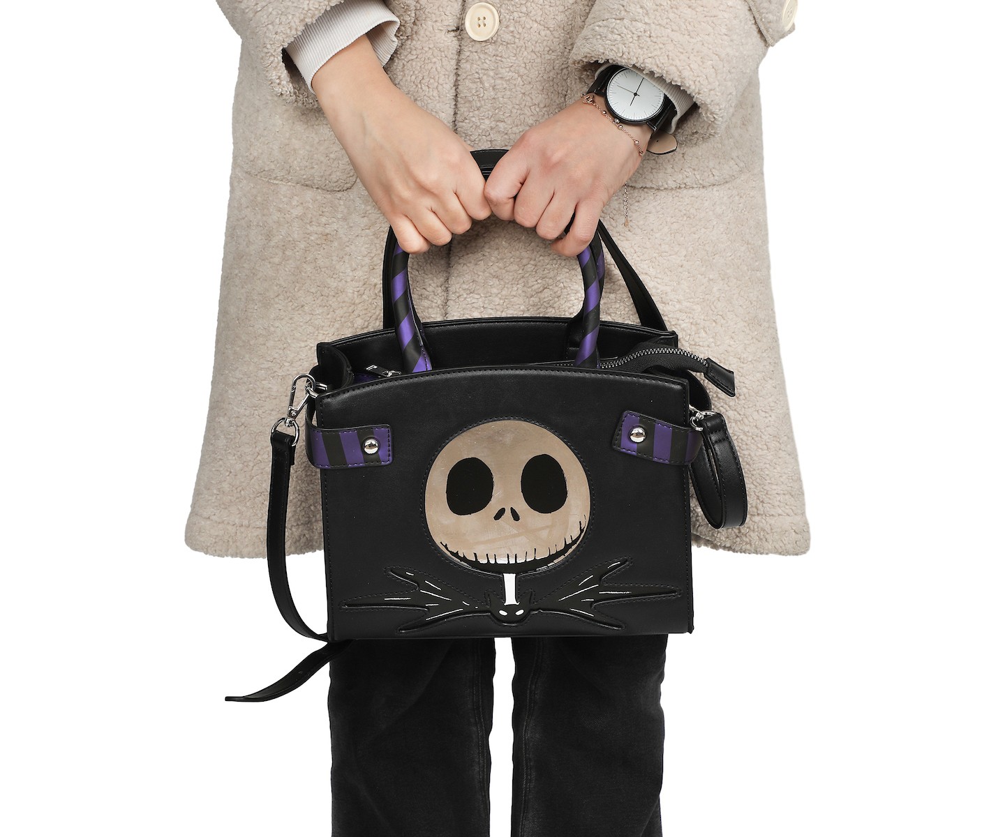 Сумка The Nightmare Before Christmas Jack Skellington Movie Character Black Purse, цвет: Чёрный — фото 5
