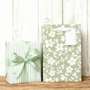 Bows And Sparkles XS Floral Wedding Gift Bag with Tag Green/White - 2 of 3