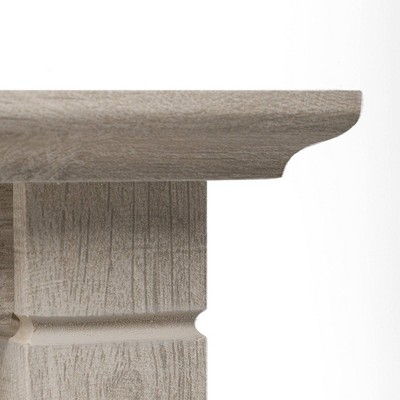 60-Inch Washed Gray Wood L-Shaped Corner Desk