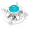 PYLE PWRC82 Dual 400 Watt 8 Inch 2 Way Indoor or Outdoor Waterproof Ceiling Woofer Speaker System with 8 Ohm Impedance, White (2 Pack) - 3 of 4