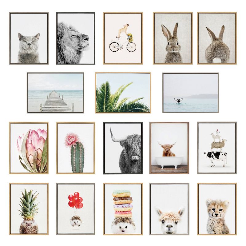 (Set of 2) 18&#34; x 24&#34; Sylvie Bunny Portrait And Tail Framed Canvas Set White - Kate &#38; Laurel All Things Decor, 5 of 8