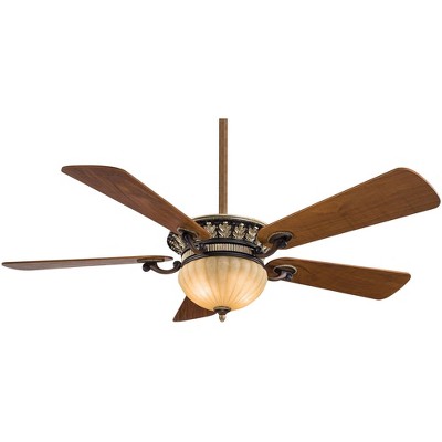 52" Minka Aire Rustic Indoor Ceiling Fan with LED Light Belcaro Walnut Wood for Living Room Kitchen Bedroom Family Dining House