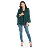 24seven Comfort Apparel Bell Sleeve Flared Open Front Cardigan