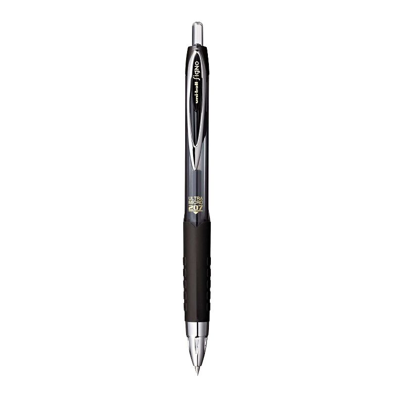 uni-ball uniball 207 Retractable Gel Pens Ultra Micro Point 0.38mm Black Ink Dozen (1790922), 3 of 10
