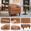 Yaheetech Set of 2 Faux Leather Club Chair, Contemporary Style for Living Room, Bedroom, Reception Room - 4 of 4