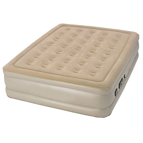 Serta Never Flat Raised Air Mattress With Electric Pump   Double 