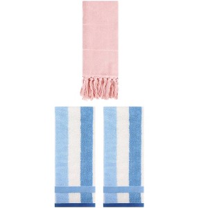 REGALWOVEN 3 Packs Cotton Absorbent Soft Decorative Bathroom Hand Towel for Kitchen - 1 of 4