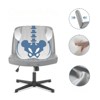 FONTOI Task and Office Chairs, Office Chair with Cross-Leg and Adjustable Height, Armless Swivel for Home Office, Gray, 25.9"*35"*25.5" - 3 of 4