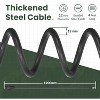 Bike Lock, 1/2 Inch Thick Bike Lock Cable Coiled Secure Bicycle Lock with Keys Scooter Lock Bike Locks Heavy Duty Anti Theft - 3 of 4