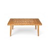 Christopher Knight Home Zeke Rustic Acacia Wood Outdoor Dining Table with Slatted Top - 4 of 4
