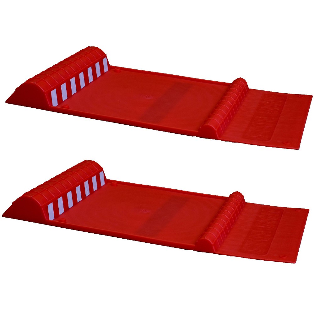 Maxsa Innovations Park 2pk Right Parking Mat Red: Polyethylene & EVA, Parking Guides, 21.5" Height, 11" Width, 2 Pack