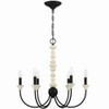 Craftmade Lighting Meadow Place 6 - Light Chandelier in  Cottage White/Espresso - 3 of 4