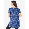 Roaman's Women's Plus Size Ultimate Short Sleeve V Neck Tunic - 3 of 4