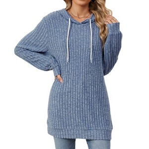 Coolmee Women's Hoodies Pullover Sweaters Long Sleeve Shirts Sweatshirts Loose Casual Tops - 1 of 4