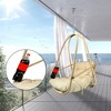 Ridstar Outdoor Rattan Hanging Swing Chair with C-Frame, Cushion & Pillow-Beige - 4 of 4