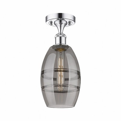 Vaz - 1 Light Semi-Flush Mount In Industrial Style-9.38 Inches Tall and 5.88 Inches Wide