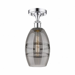Vaz - 1 Light Semi-Flush Mount In Industrial Style-9.38 Inches Tall and 5.88 Inches Wide - 1 of 1