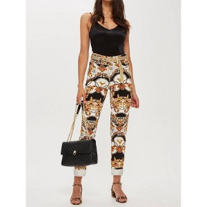 Women's High Rise Leaf Chain Print Ankle Mom Jeans - Topshop - 1 of 3