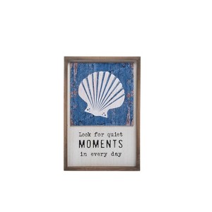 Beachcombers Quiet Moments Wall Plaque Wall Hanging Decor Decoration Hanging Composite Sign Home Decor With Sayings 8.98 x 0.71 x 13.5 Inches. - 1 of 2