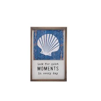 Beachcombers Quiet Moments Wall Plaque Wall Hanging Decor Decoration Hanging Composite Sign Home Decor With Sayings 8.98 x 0.71 x 13.5 Inches.