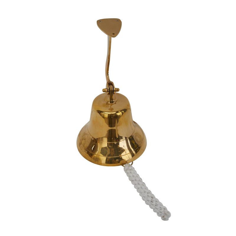 Brass Decorative Bell with Rope Detailing - Olivia & May, 4 of 8