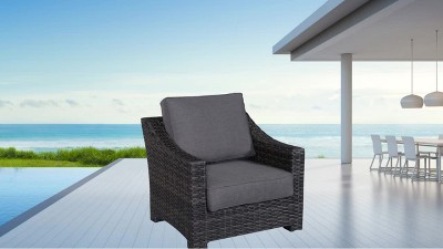 Bora Bora Wicker Patio Club Chair Gray Teva Target