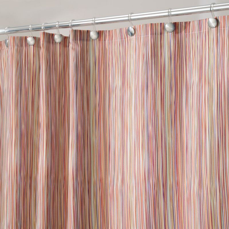 mDesign Linear Print - Fabric Shower Curtain, 1 of 8