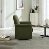 KWPZQEB Swivel Accent Chair, 360¡ã Swivel Chair with Wood Base, Modern Barrel Swivel Armchair for Living Room, Bedroom - 4 of 4