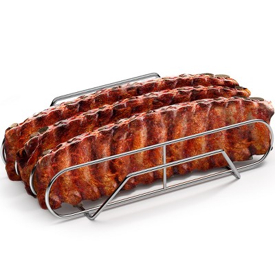 Sorbus Non-Stick Rib Rack - Porcelain Coated Steel Roasting Stand