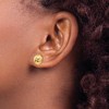 Black Bow Jewelry 9mm Diamond-cut Half-Ball Post Earrings in 14k Yellow Gold - 3 of 4