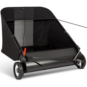 Suchtale Tow Lawn Sweeper, 21 cu. Ft. Large Capacity, Adjustable Height for Leaves Grass Yard Lawn Farm & Sidewalk (42 Inch, Black) - 1 of 4